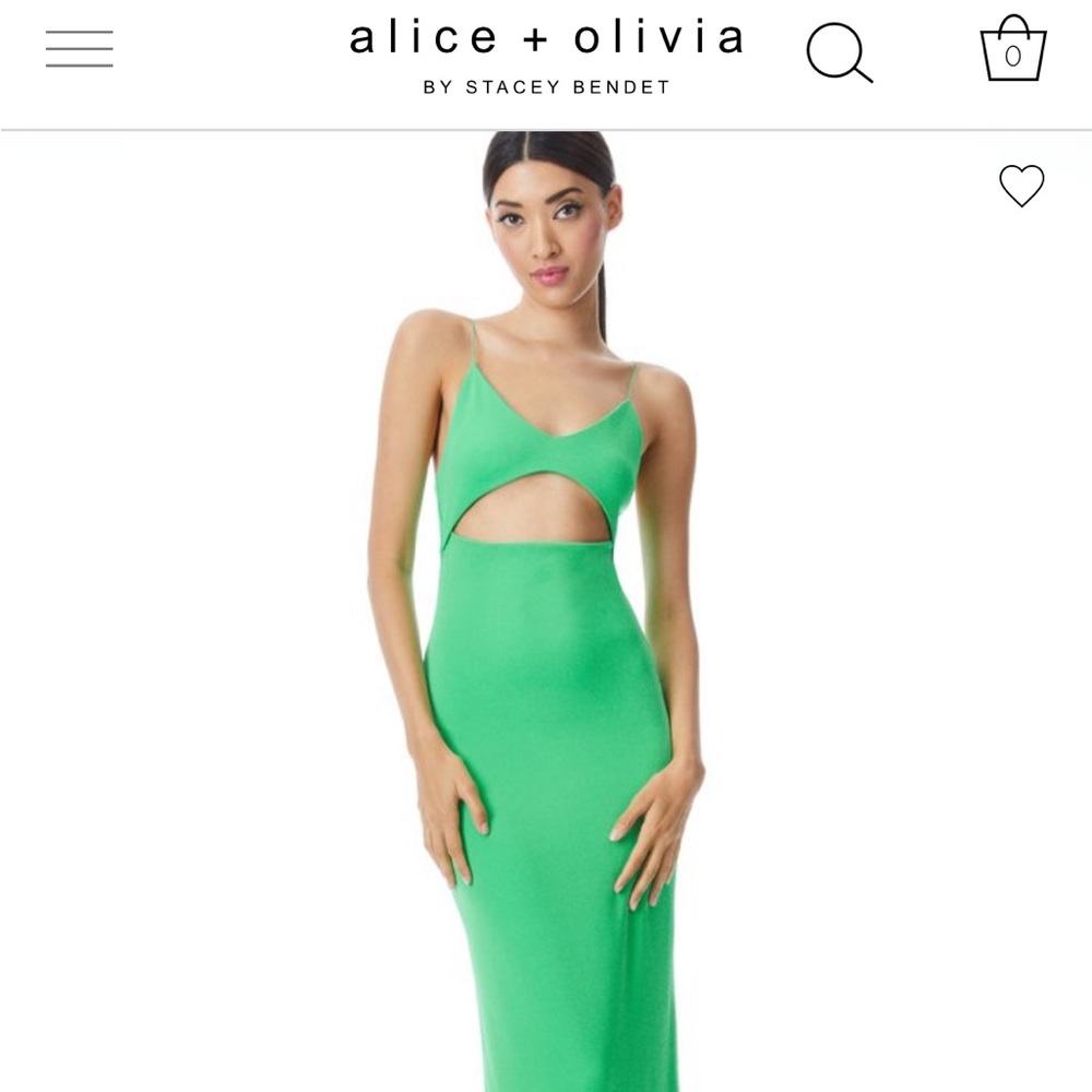 Alice + Olivia Green Formal Dress - Worn Once, Stunning & Flattering Fit!